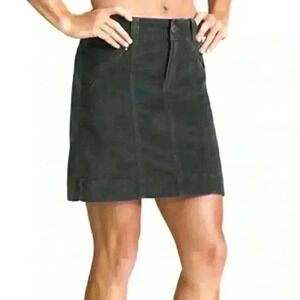 ATHLETA Skirt Womens 4 Roseville Flint Dark Gray Velvet Outdoor Zip Pockets